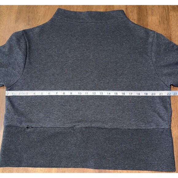 Nike Dri-Fit Cropped Sweatshirt Women's M Gray Funnel Neck Athleisure Pullover - Picture 12 of 15